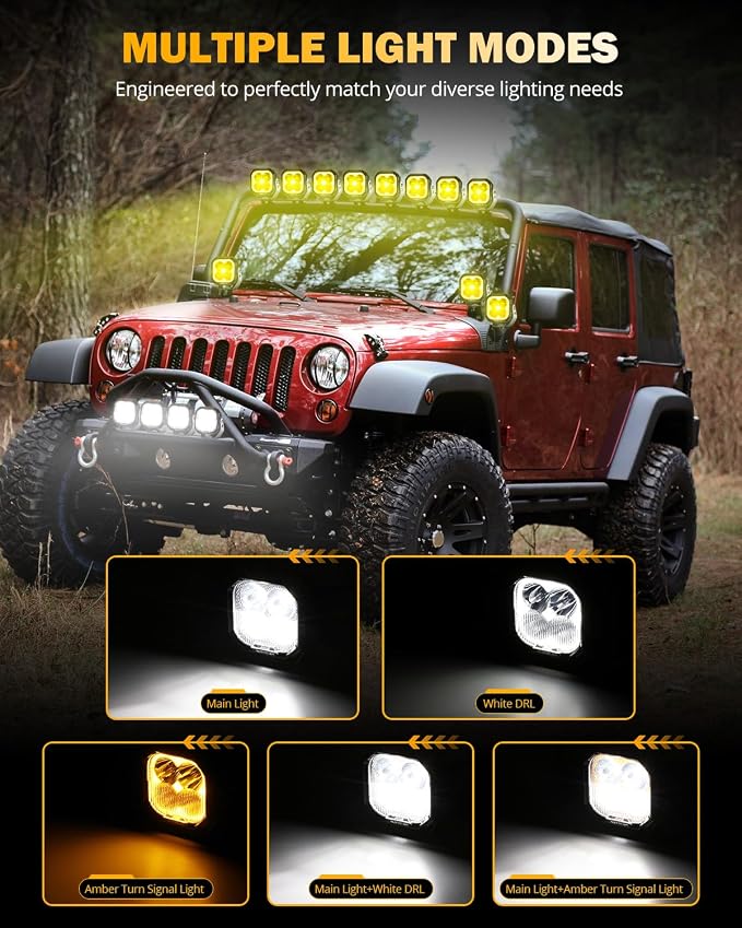 Auxbeam Color Play Series 3 Inch LED Pods, Offroad Light - Image 5