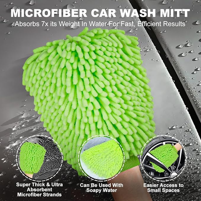 2 Pack Microfiber Towels for Cars, 1200 GSM Ultra-Soft Microfiber 36”x 24”& 16" - Image 5