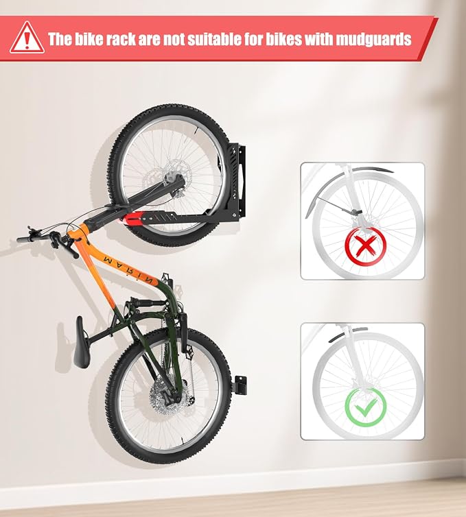 Bike Wall Mount 2 Pack Swivel Bike Rack - Image 6