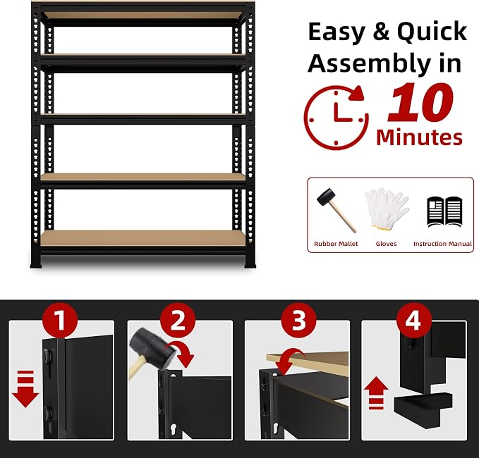 5-Shelf Heavy Duty Shelving - Image 6