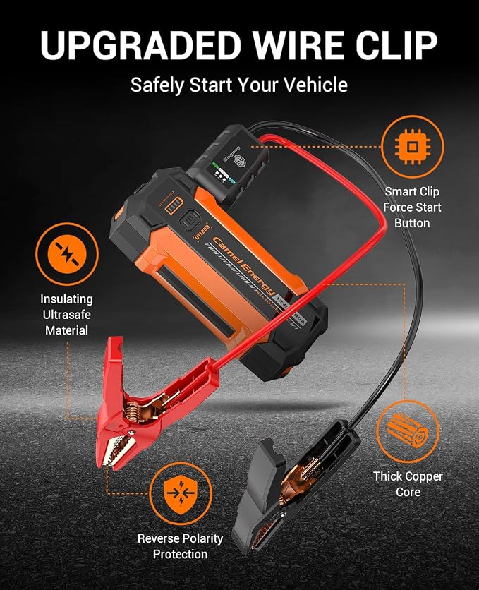 Portable Jump Starter 3000A Peak Car Battery Pack, 12V Jump Box up to 9.0L - Image 6