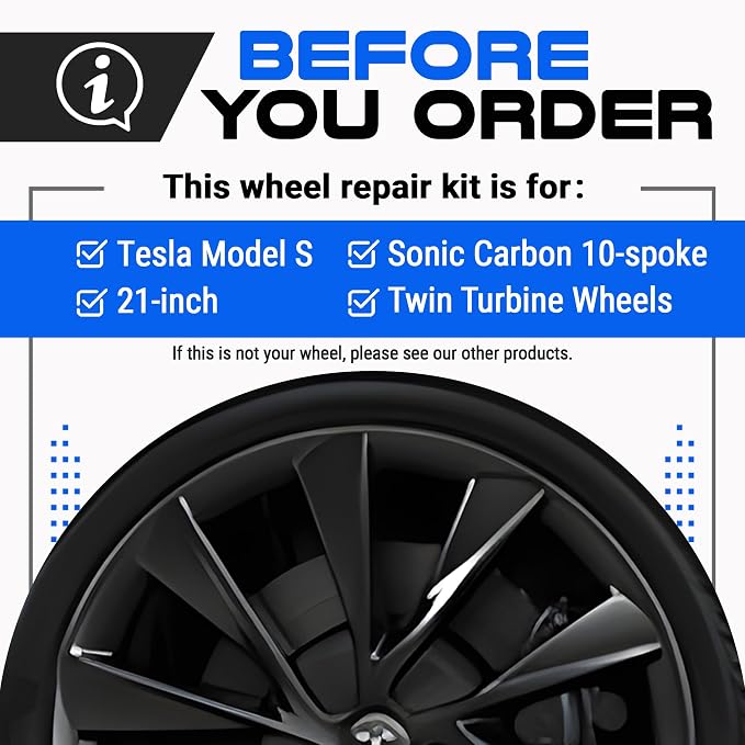 Premium Tesla Wheel Curb Rash Repair Kit - Image 2