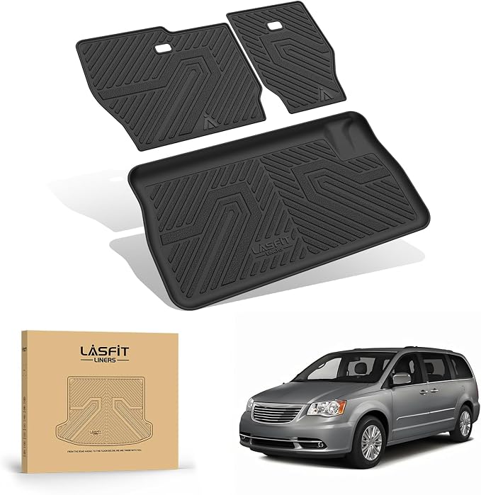 LASFIT Backrest&Trunk Mats Fit for Chrysler Town & Country 2008-2016/Dodge - Image 9