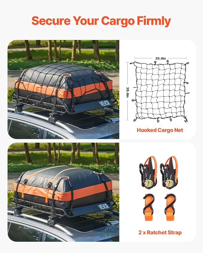 VEVOR Roof Rack Basket, Universal Rooftop Cargo Carrier - Image 6