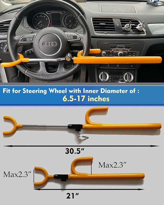 Steering Wheel Lock Anti-Theft car Device Car Wheel Locks Heavy Duty Vehicle - Image 4