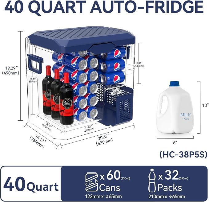 Car Fridge Portable 12V Refrigerator 40 Quart 12 Volt Freezer Compressor Cooler - Image 3