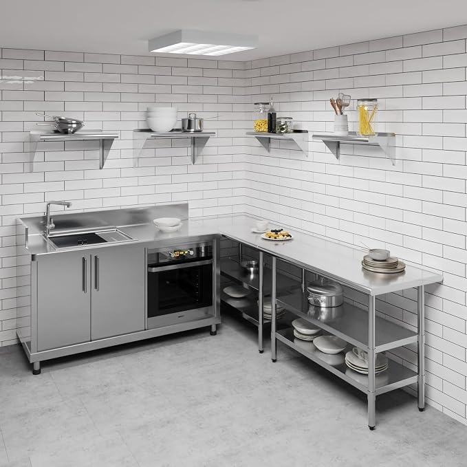 AmGood 24" Long X 10" Deep Stainless Steel Wall Shelf | NSF Certified | - Image 2