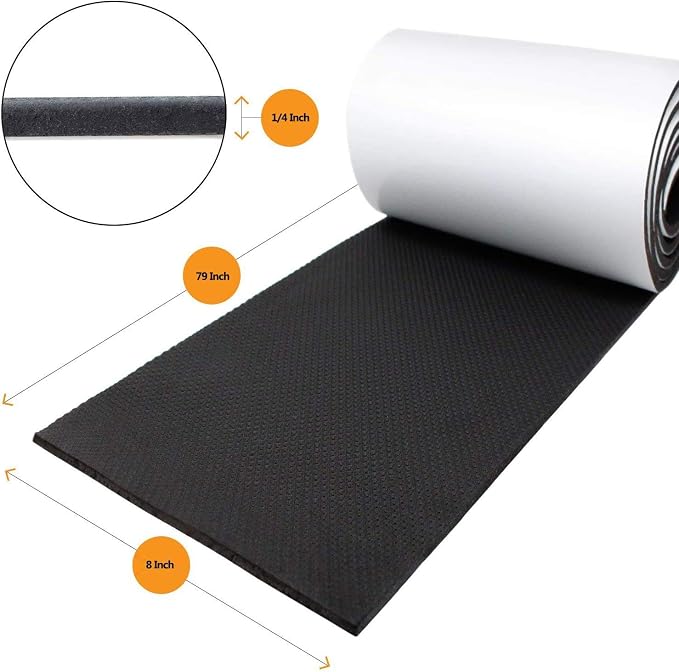 Car Door Protector Bump Body Guard, 1/4" Sectional Foam Sticking Garage Wall - Image 3