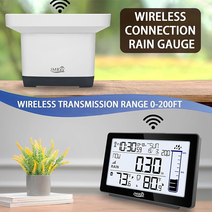Wireless Rain Gauge Outdoor, Digital Rain Gauge Outdoors Best Rated - Image 2