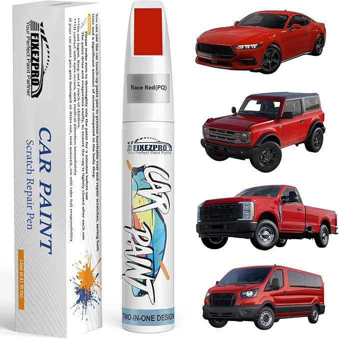 Race Red Touch Up Paint for Ford, Car Paint Scratch Repair Remover Pen Color by FIXEZPROCarPaint