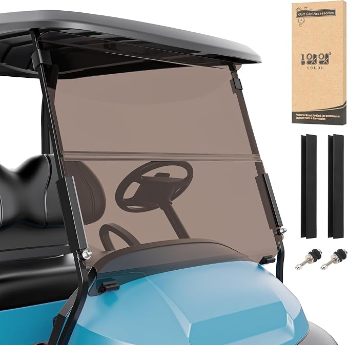 10L0L Golf Cart Windshield for Club Car Precedent 2004-Up, 2017-Up Onward by 10L0L
