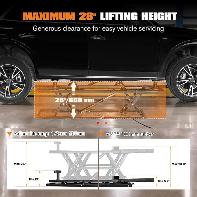 Jocisland Portable Car Lift, Capable of Lifting 7000 LBS Quick Jack - Image 4