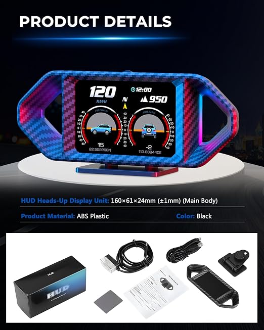 OBD2 HUD Head Up Display, Digital Speedometer Gauge - Image 8