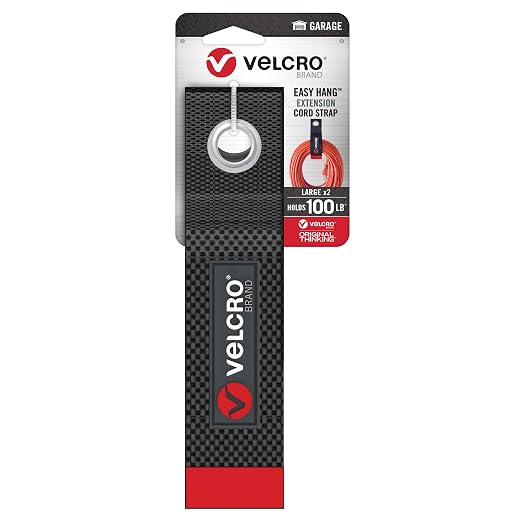 VELCRO Brand Easy Hang Extension Cord Organizer Holder | Large 18" Heavy Duty - Image 7