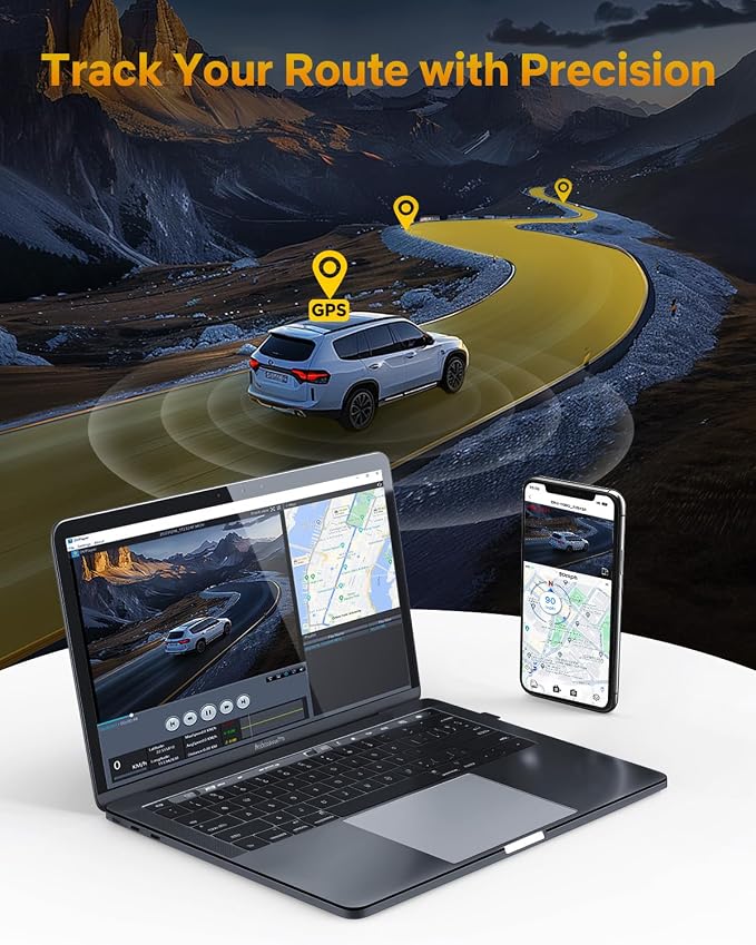 GKU Dash Cam Front and Rear, 4K 60fps＋2.5K Dashcam, STARVIS Sensor, 5G WiFi GPS - Image 6