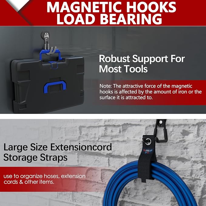 3-H Heavy Duty Magnet Garage Hooks 4 Pack, J Shape Strong Magnetic Hooks - Image 5