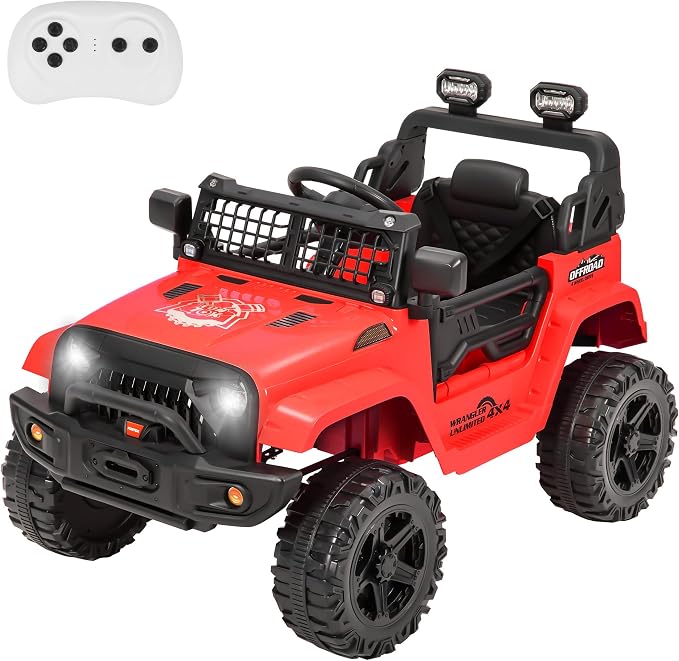 12V Ride On Truck for Kids, Electric Cars for Toddlers w/Remote Control by FUNTOK