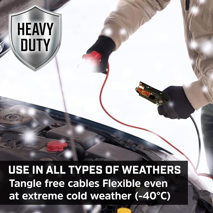 Energizer Jumper Cables for Car Battery, Heavy Duty Automotive Booster Cables - Image 3