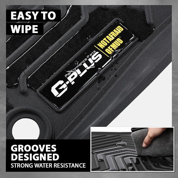 G-PLUS Floor Mats 3PCS Fit for Jeep Wrangler JL 2018-2025 Unlimited 4-Door Only - Image 6