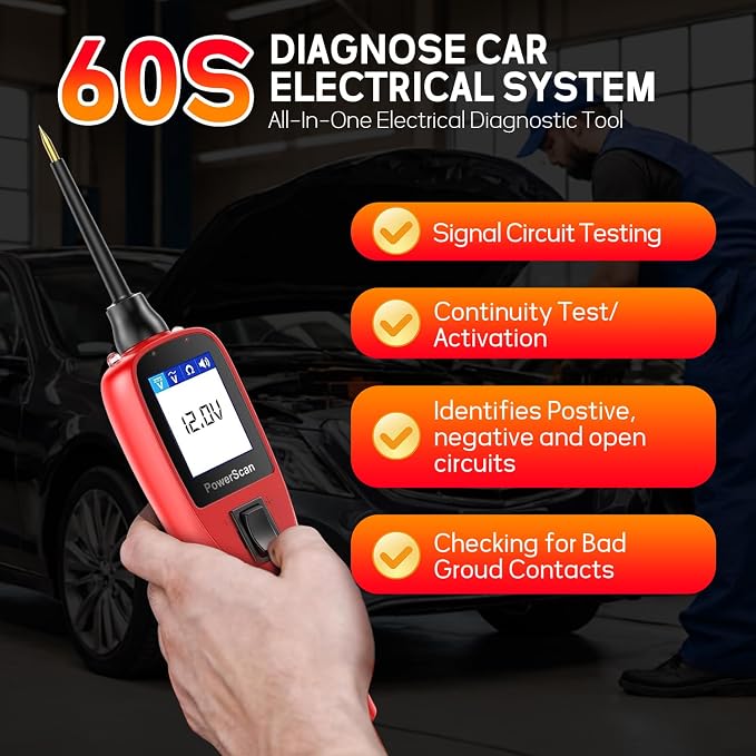Autel PowerScan PS100 Automotive Circuit Tester, Power Circuit Probe Scan Tool - Image 4