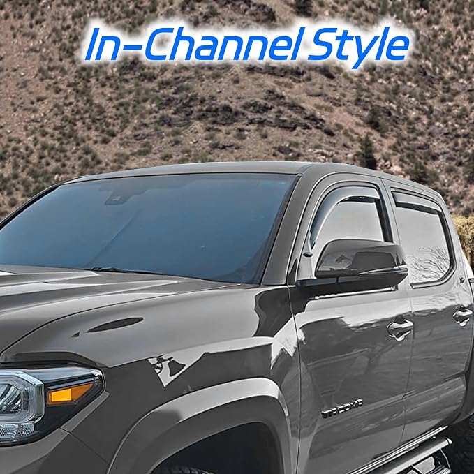 4PCS in Channel Rain Guards for 2004-2014 Ford F150 Extended Super Cab - Image 4