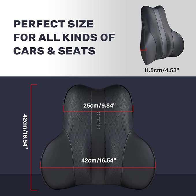Coverado Lumbar Support Pillow for Car, Ergonomic Memory Foam Back Pillow for - Image 7