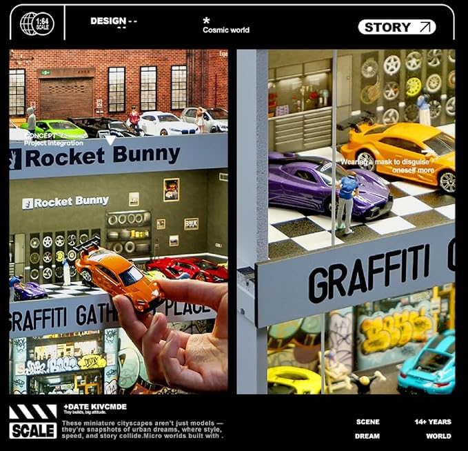 Display Case for Hot Wheels: Stackable Parking Garage for 1/64 Scale Matchbox - Image 2