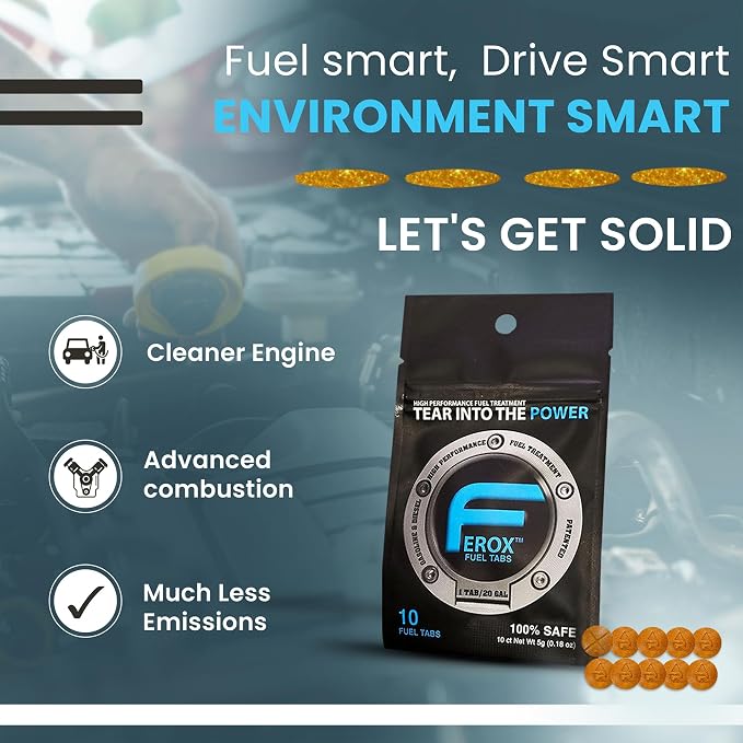 Ferox Fuel Additives | 10 Tabs for Car | Fuel System Cleaner for Gasoline & - Image 3