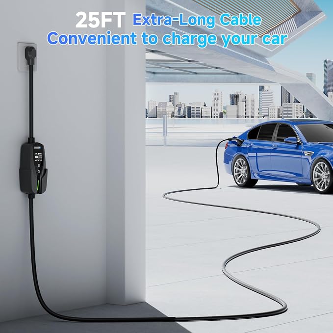 Level 2 EV Charger, 40Amp Electric Car Chargers 25FT Cable - Image 5