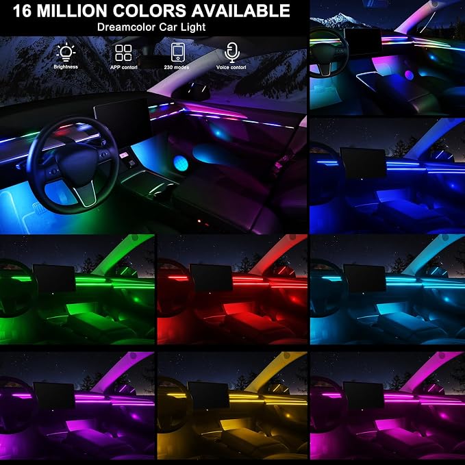 Dream+Color Acrylic Interior Car LED Strip Light - Image 2