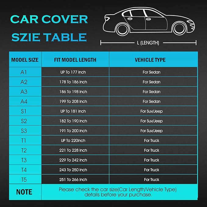 Car Cover Waterproof All Weather Full Outdoor Pickup Truck Cover Rain UV - Image 5