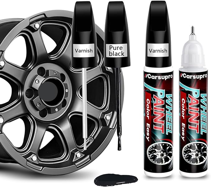 Black Rim Touch Up Paint. Wheel Scratch Repair Pen. Car Rim Paint Pen Quick And by Carsupro