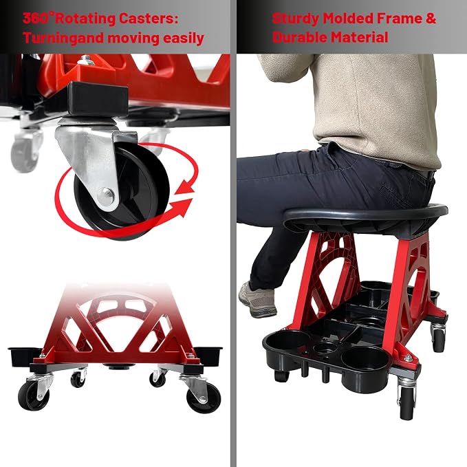 ROBLOCK Durable Mechanic Stool Chair - Image 5