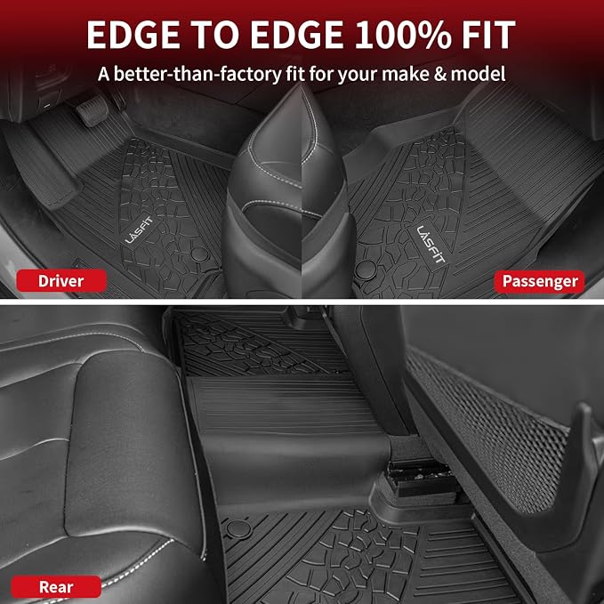 LASFIT Floor Mats for Jeep Grand Cherokee 2022-2025 5-Seat All Weather TPE - Image 5