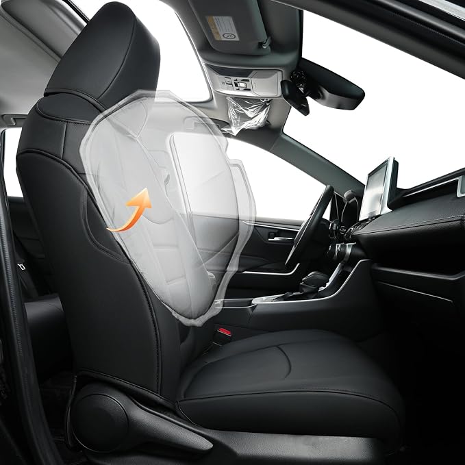 RISINGSTAR Rav4 Seat Covers, fit 2019-2025 Toyota Rav4 XLE LE XLE Premium - Image 2