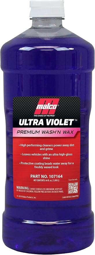 Malco Ultra Violet Premium Wash'n Wax – Best 2-in-1 Car Wash and Wax/Cleans and by MalcoProductsInc