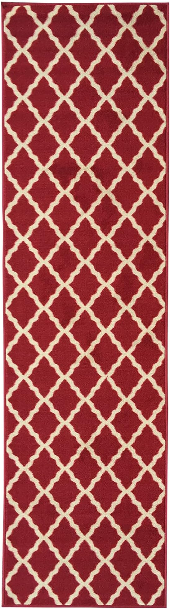 Ottomanson Hallway Runner Rug 20" x 59" Non Slip Trellis Area Rugs Easy to - Image 14