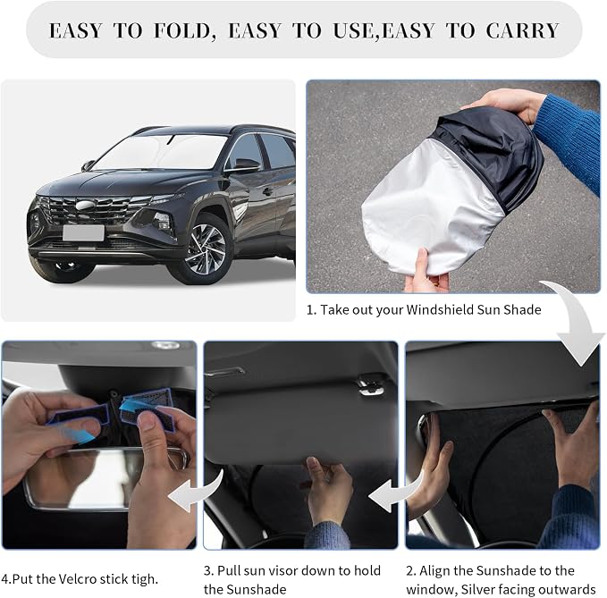 Sun Shade Sunshade for Hyundai Tucson 2022-2024 2025 2026 Windshield Cover - Image 6