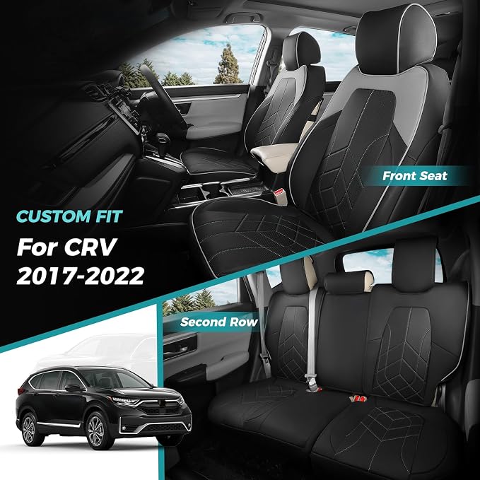 for Honda CRV Seat Covers Custom Fit 2017-2022 EXL EX LX Sport, Hybrid - Image 2