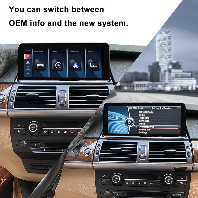 PEMP Linux Vertical Screen E70 E71 CIC Wired and Wireless CarPlay Retrofit - Image 4