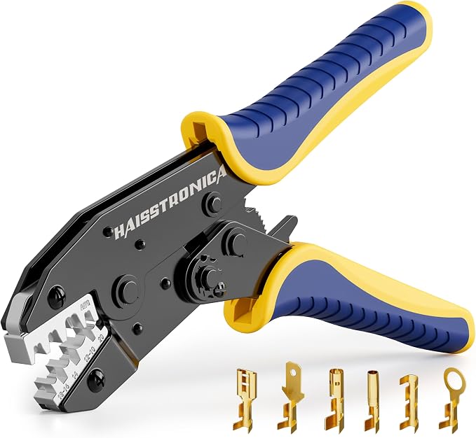 Haisstronica Crimping Tool for Non-Insulated Open Barrel Terminals Receptacles by HAISSTRONICA