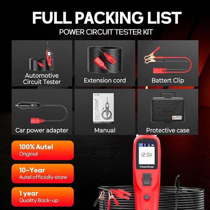 Autel PowerScan PS100 Automotive Circuit Tester, Power Circuit Probe Scan Tool - Image 9