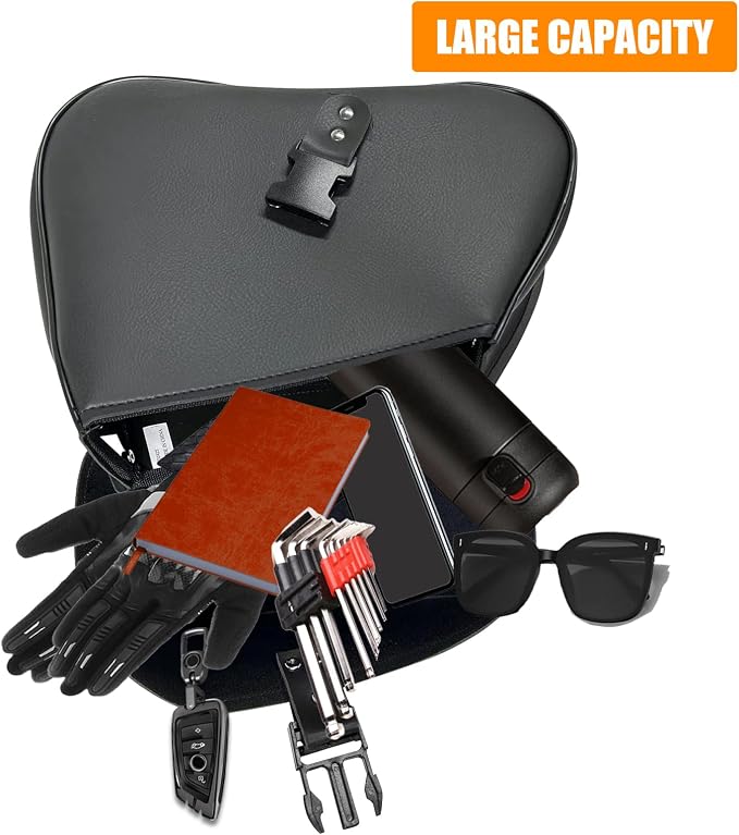 Motorcycle Saddle Bags Synthetic Leather Luggage Bag Waterproof Throw Over - Image 5