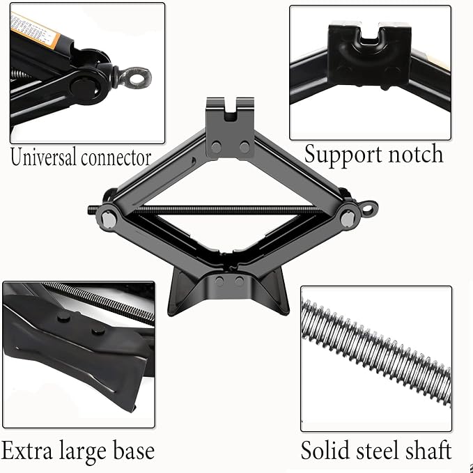 Scissor Jack for Car-2.0Ton 丨Car Jack Kit-Tire Jack丨Portable, 丨deal for SUV and - Image 4