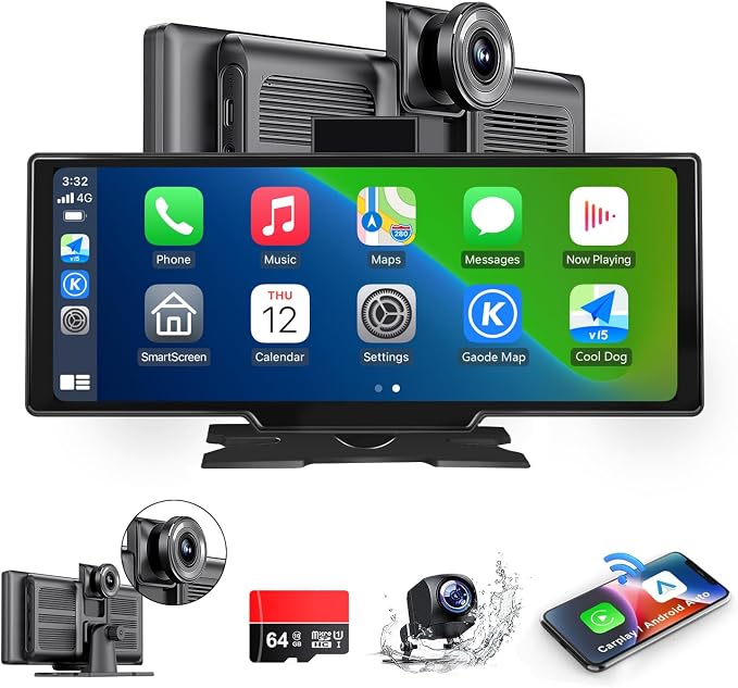 Portable Carplay Screen for Car, 9.28" HD Carplay and Android Auto Screen by MovolsGuardyourhome