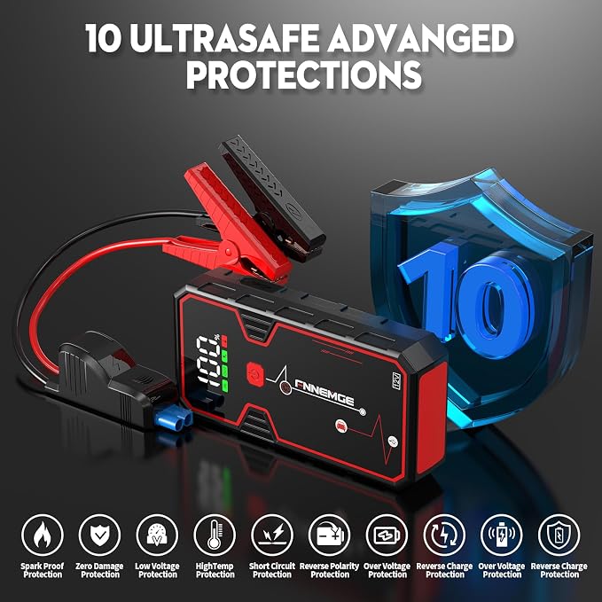 Car Jump Starter, 5000A Peak 23800mAh 12V Jump Starter Battery Pack, - Image 3