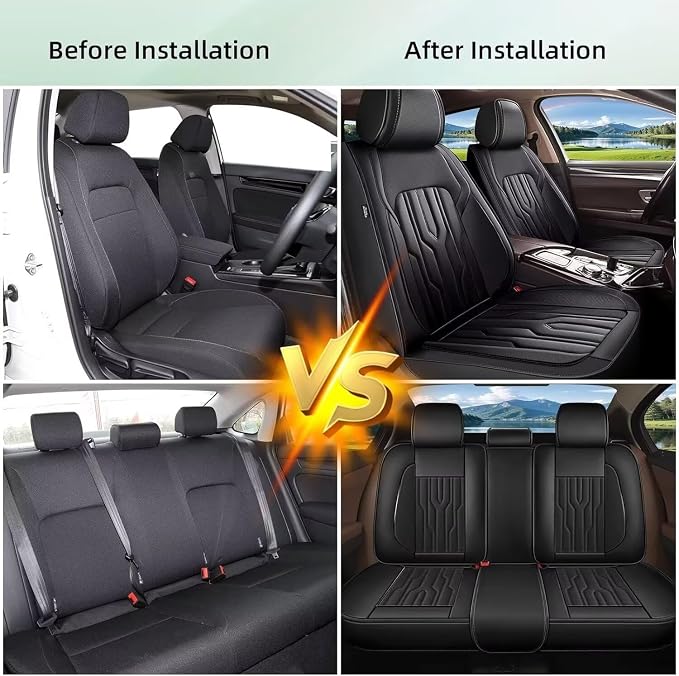 YORKNEIC Fit for Hyundai Kona Seat Covers 2018-2025: Leather Waterproof Car - Image 6