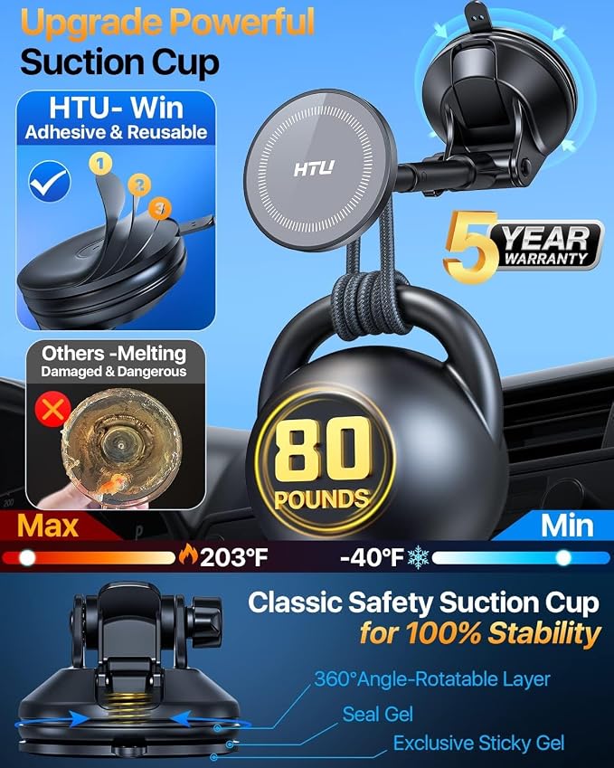 2025 Upgraded for Magsafe Car Mount Powerful Magnetic Cell Phone Holder for Car - Image 3