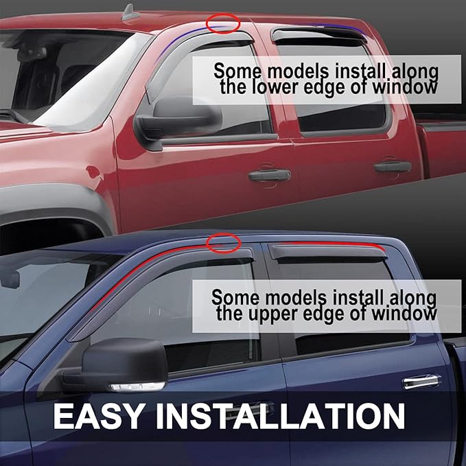 MA38 Side Window Visor Wind Vent Deflector fit - Image 4