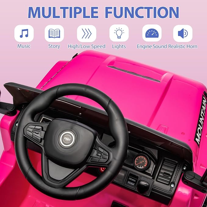 Hetoy Kids Ride On Truck Car, 12V Battery Powered Electric Car w/Parent Remote - Image 5